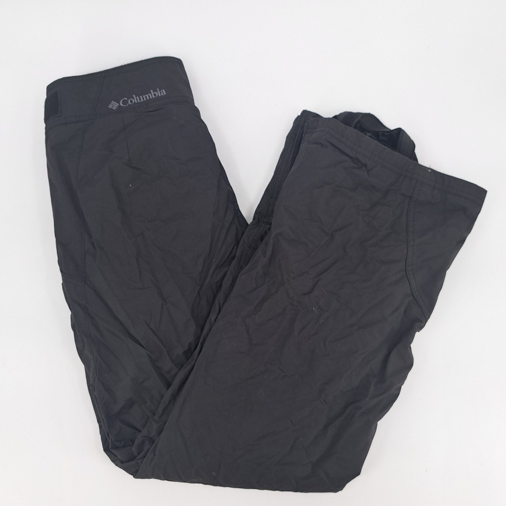 Columbia Snow Pants Womens XL Nylon Black Regular Leg Gaiters Adjustable Waist